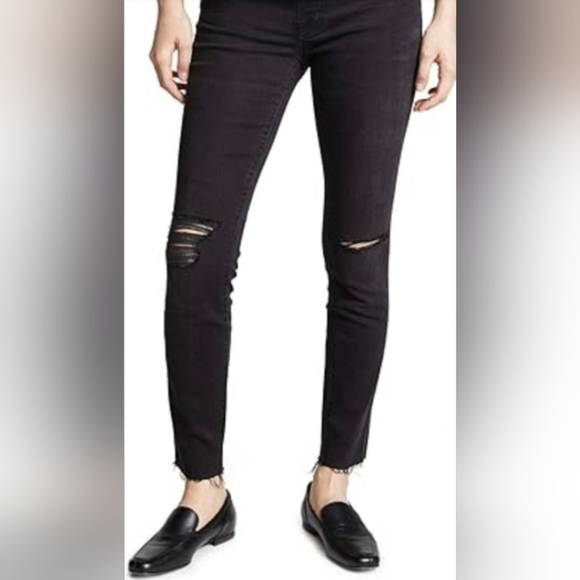 Isabel Maternity by Ingrid & Isabel Skinny Entubado Black Maternity Jean Size 6 - Picture 3 of 15